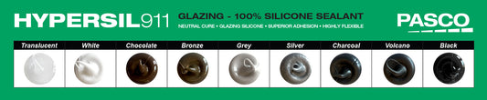 Hypersil 911 Glazing Silicone Colour Chart