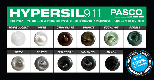 Hypersil 911 Glazing Silicone Colour Chart