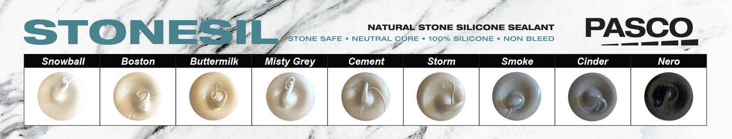 Stonesil Natural Stone Silicone Colour Chart
